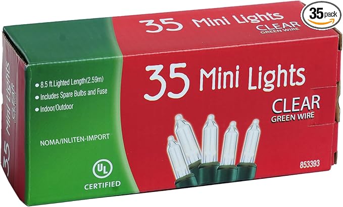 35-Count Clear Christmas Light Set - string light