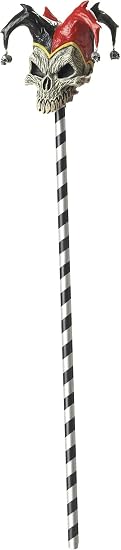 California Costumes Women's Jester Skull Cane Costume - sugar skull costume
