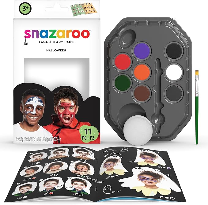 Snazaroo Face Paint Palette Kit, Halloween - skull painting
