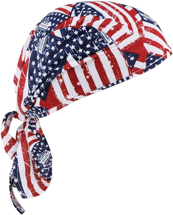 Ergodyne Chill Its 6615 High-Performance Bandana Do Rag - Terry Cloth Sweatband - skull headband
