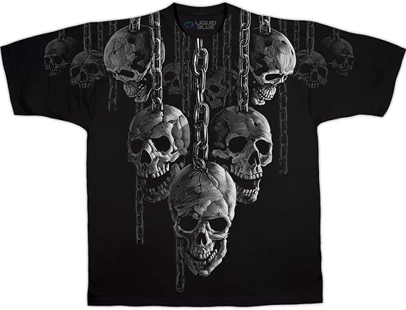 Liquid Blue Men's Plus-Size Hanging Out T-Shirt - skull tshirt