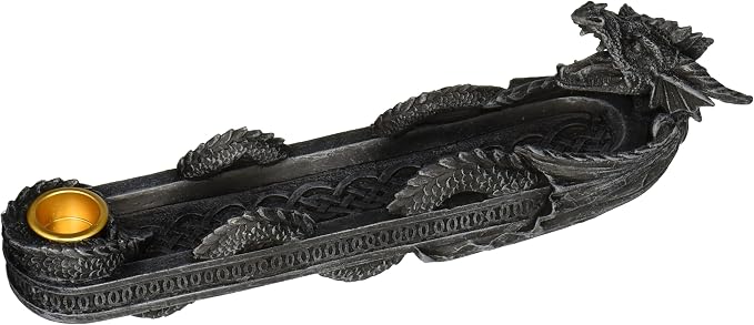 Design Toscano Dragon of Trelawny Manor Gothic Incense Burner and Candle - skull incense burner
