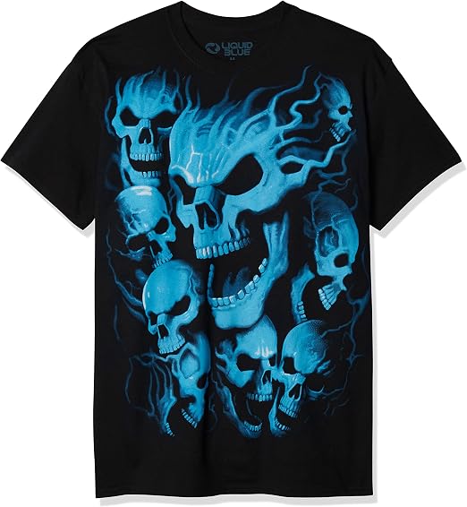 Liquid Blue Men's Vampire Skulls T-Shirt - skull tshirt