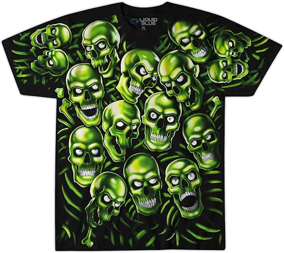 Liquid Blue Men's Skull Pile T-Shirt - skull tshirt