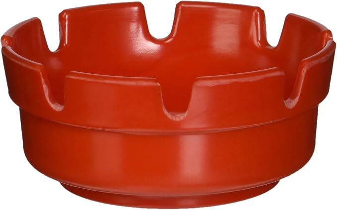 Winco 12 Piece Round Ashtray, 4-Inch, Red - skull ashtray
