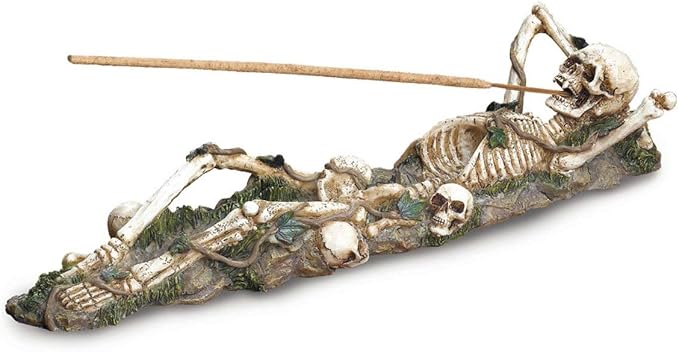 Gifts & Decor Skeleton Incense Burner Holder Collector - skull incense burner
