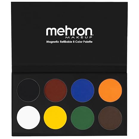 Mehron Makeup Paradise AQ - BASIC PALETTE, Water-Activated Face Paint - sugar skull makeup