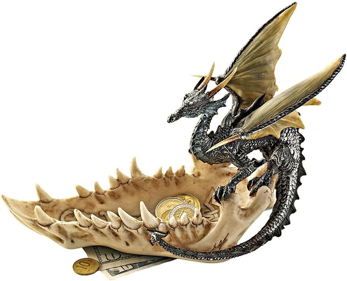 Design Toscano Jaw of the Dragon Offering Dish. - skull ashtray