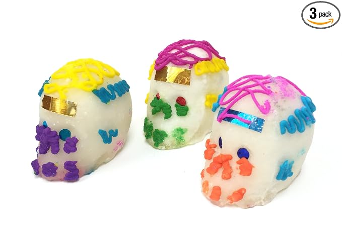 Real Mexican Decorative Sugar Skulls Medium Size (Pack of 3) - skull figurine