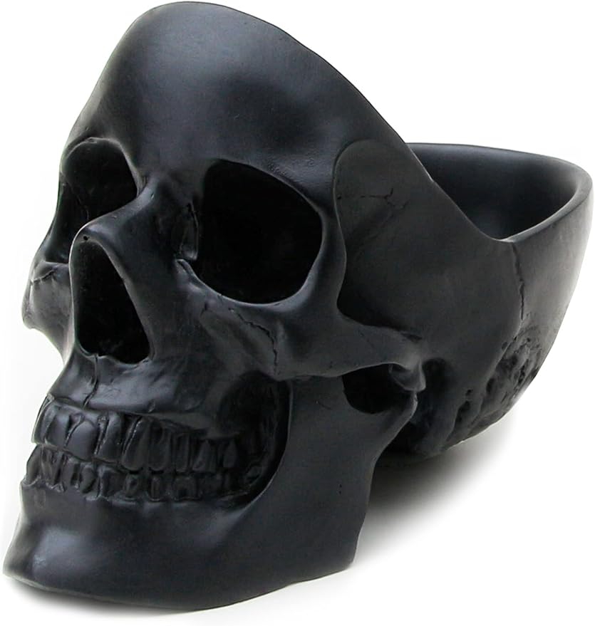 Suck UK Skull Key Bowl - Halloween Decor - Key Dish Organiser - Trinket Bowl For Keys - Gothic Jewellery Box - Skull Desk Accessories - Gothic Home Decor - Goth Gifts - Desk Tidy Organiser - Black - skull ashtray