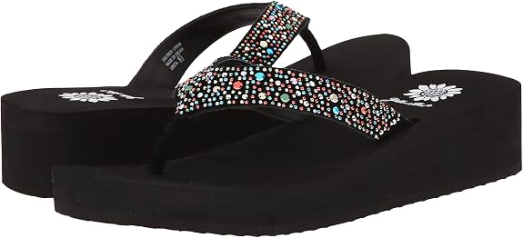 Yellow Box Women's Adriana Flip Flop - sugar skull costume
