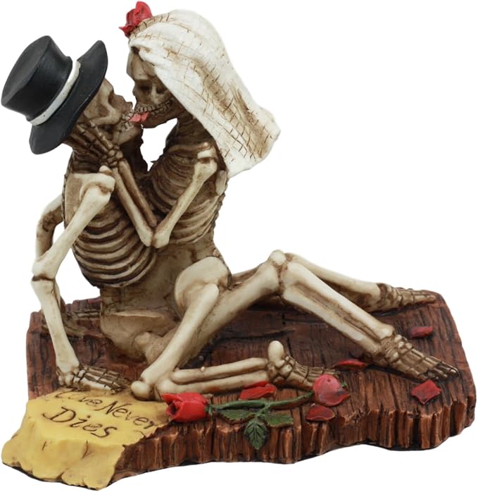 Gifts & Decors Wedding Skulls Love Never Dies Stranded CAST Away Skeletons Figurine - skull figurine