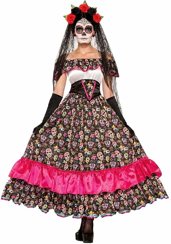 Rubies Day of the Dead Lady Costume for Adults, Women’s Standard