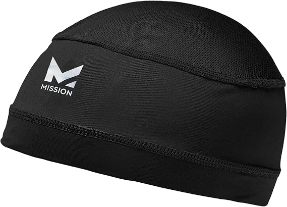 MISSION Cooling Helmet Liner - Lightweight & Breathable - Cools Up to 2 Hours - UPF 50 Sun Protection - Machine Washable - skull hat