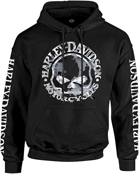 Harley-Davidson Men's Sweatshirt Willie G Skull H-D Pullover Black 30296648 - skull sweatshirts