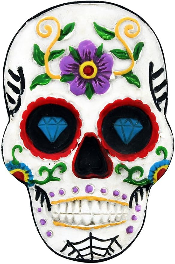 Pacific Giftware Day of The Dead Skull Figurine Magnet Bottle Opener - skull bottle