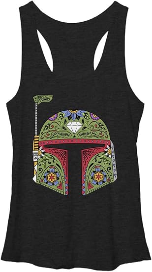 STAR WARS Women's Sugar Fett - skull tank tops