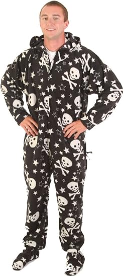 Forever Lazy Adult Onesie Pajamas, Footed Fleece One-Piece Unisex Lounge for Women and Men with Detachable Feet