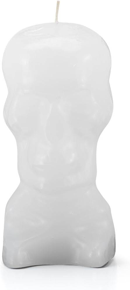 Skull Candle Spell-Casting Witchcraft Wishing Manifestation Spiritual Healing Magical Positive Energy Protection Blessing Ritual Wish Candles for Positive Energy, White - skull candle