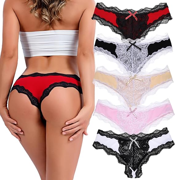 Women's Lace Underwear Sexy Panties for Women Comfort Cheeky Bikini Underwear Soft Hipster Brief Panties for Ladies - skull swimsuit