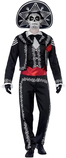 Smiffys Day of the Dead Se±or Bones Costume - sugar skull dress
