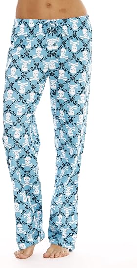 Just Love Womens 100% Cotton Pajama Pants - skull pajamas