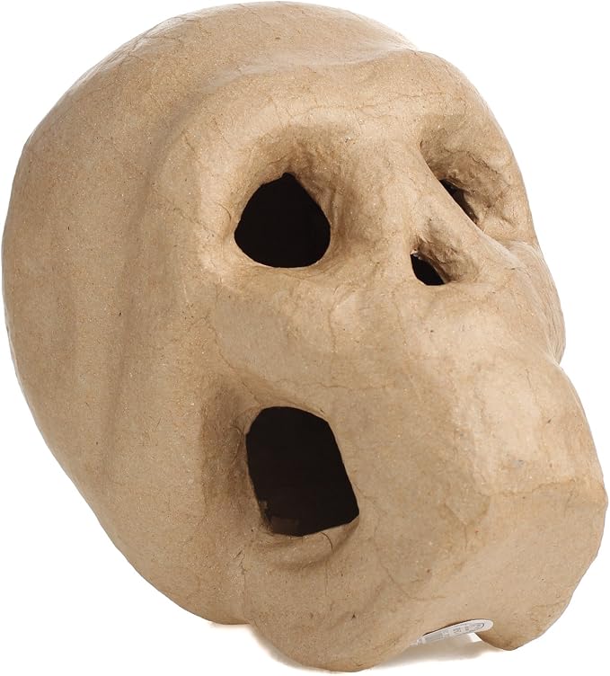 Factory Direct Craft Life Size Paper Mache Skull for Halloween, Gothic and Day of the Dead Display - sugar skull ornament
