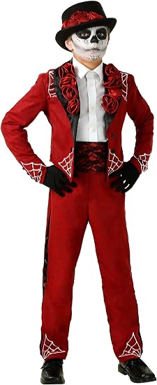 Boy's Day of the Dead Costume Day of the Dead Suit Kids - skull jacket