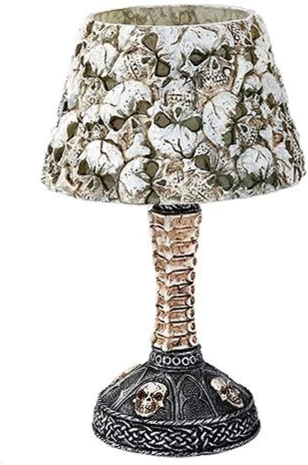 Pacific Giftware Boneyard Ossuary Skull LED Mini Night Lamp Color Changing Desktop Halloween Decor - string light