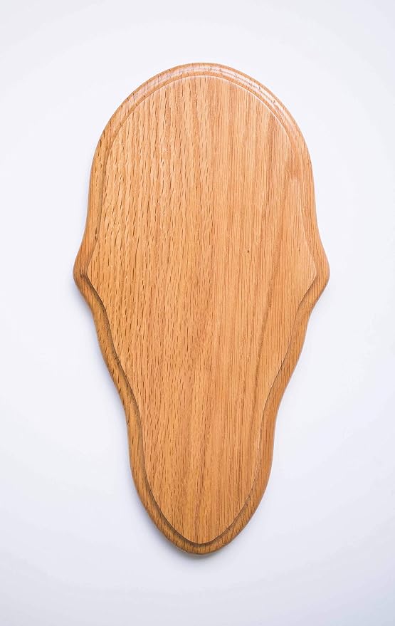 Medium Oak Classic Deer European Skull Mount Face Plate Plaque - skull plate