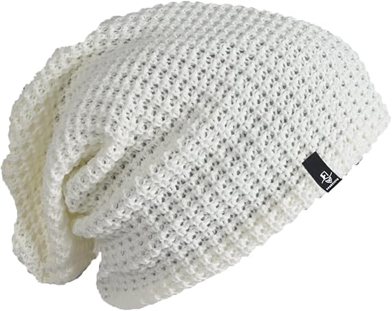 FORBUSITE Mens Slouchy Long Oversized Beanie Knit Cap for Summer Winter B08 - skull hat