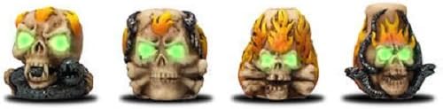 4 x Skull Glow In The Dark Tobacco Cigarette Snuffers // Assorted Designs - skull ashtray
