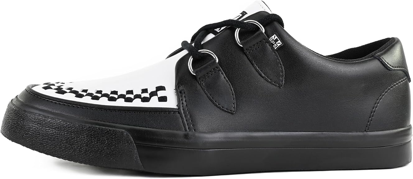 T.U.K. Unisex Leather Creeper Low-Top Trainers - sugar skull boots
