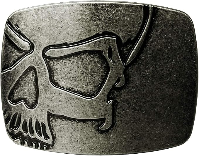 Moranse Belt Buckles Of Ghost Skeleton Pirate Skull Design Cowboy Style - skull wallet