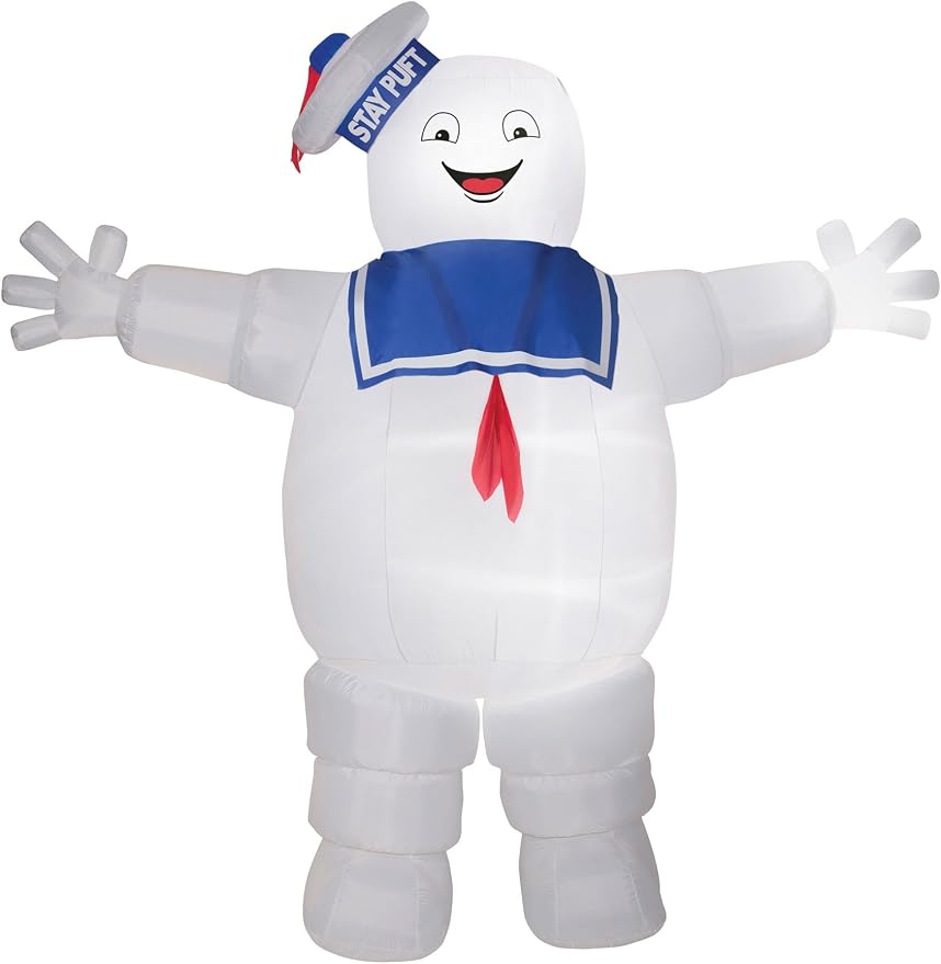 9 Ft Stay Puft Marshmallow Man Inflatable Halloween Yard Decoration Airblown - skull inflatable