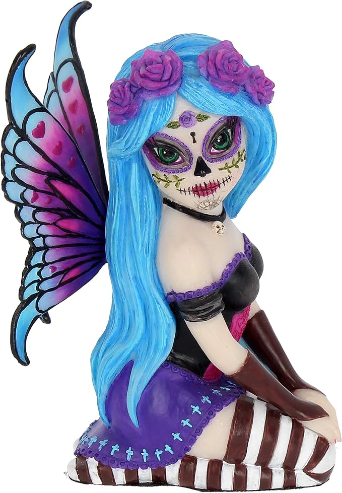 Nemesis Now Azula 11cm Figurine, Resin, Blue - skull figurine