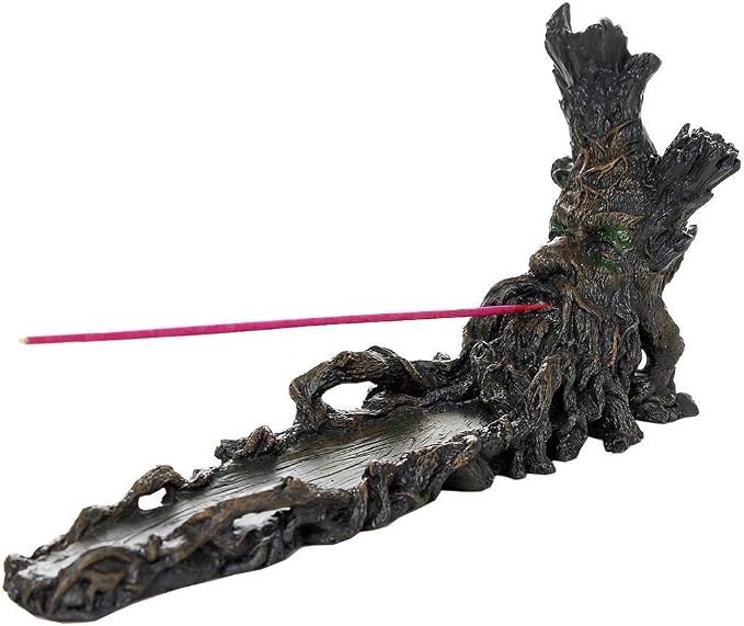 Pacific Giftware Greenman Tree Spirit Incense Holder 10.5 inch L - skull incense burner