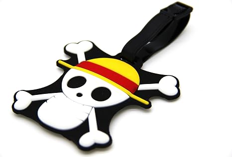 Anime Skull Crossbones Luggage Tag Tag with Adjustable Strap - skull suitcase