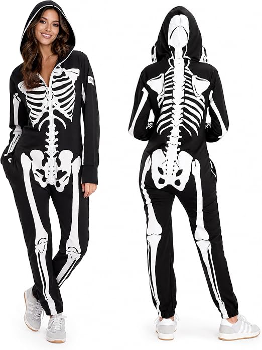 Tipsy Elves Skeleton Halloween Jumpsuit Costume for Women - sugar skull costume
