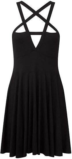 Fashion Dress Gothic Vintage Romantic Casual Goth Dress for Women - sugar skull dress