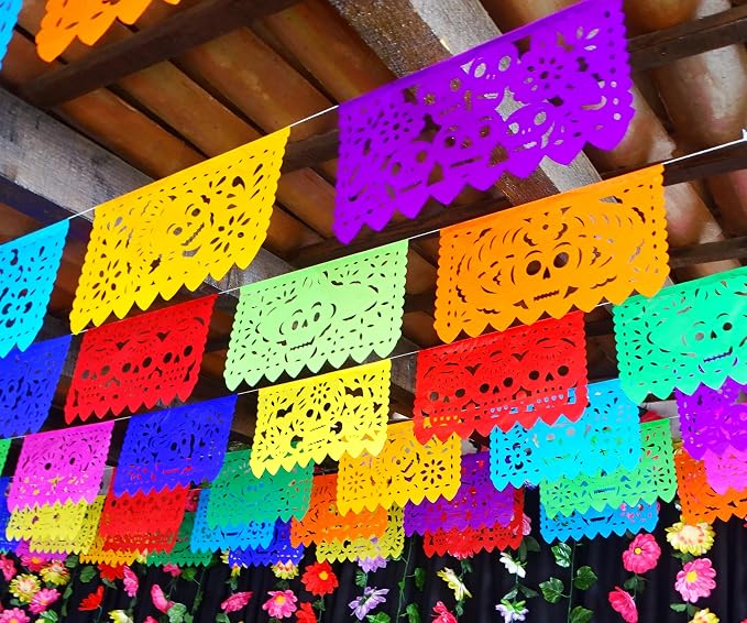 Dia de Los Muertos Papel Picado, Day of the Dead Banners, Dia de Los Muertos Altar 5 Pack|Tissue Paper - skull toilet paper