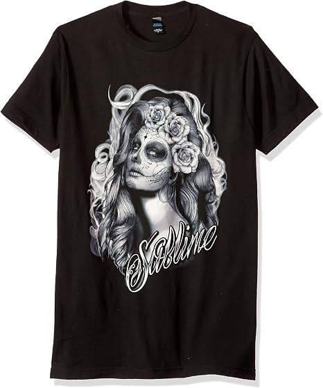Sublime Men's Sugar Skull Princess Soft Short Sleeve T-Shirt - skull tshirt