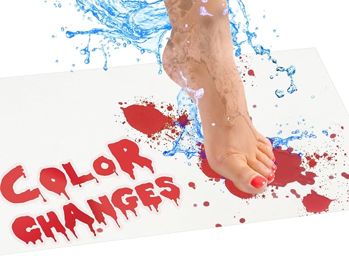 Bloody Bath Mat, The Official and Authentic Mat that Turns Red When Wet - skull carpet