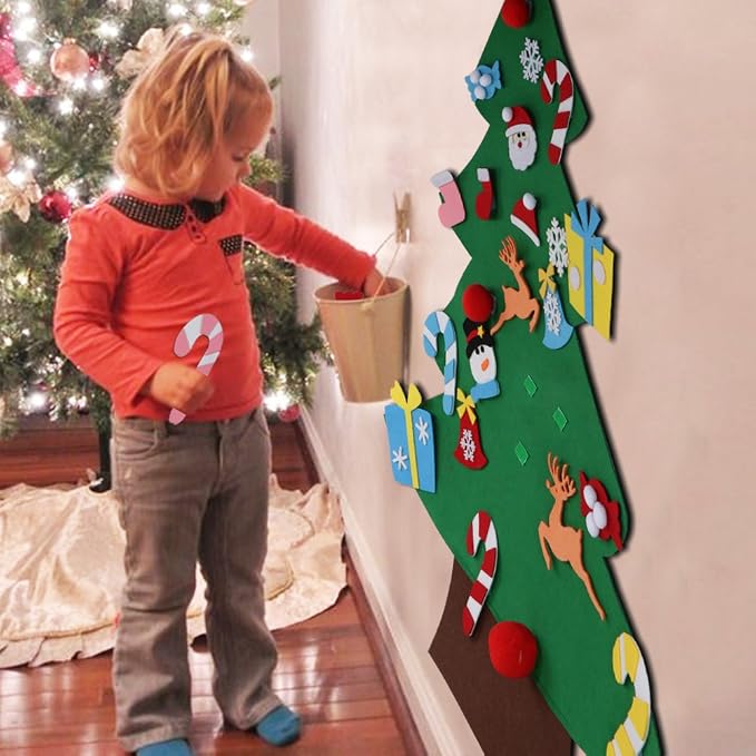 Aytai DIY Felt Christmas Tree for Toddlers, Hanging Christmas Decorations - skull wall art