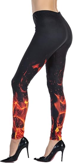 Ndoobiy Printed Leggings Basic Workout Yoga Pants Buttery Smooth Womens Leggings - skull leggings