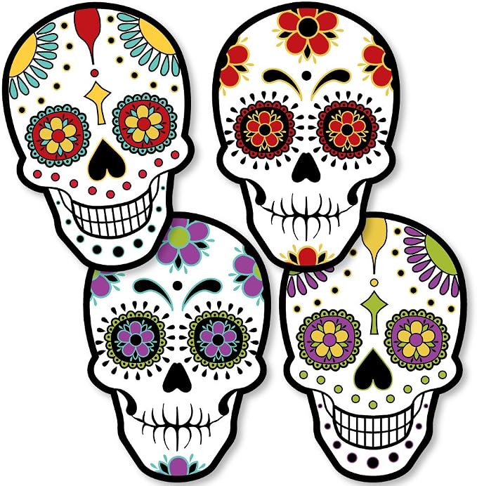 Day of the Dead - Sugar Skull Party Essentials - Set of 20 - skull wreath