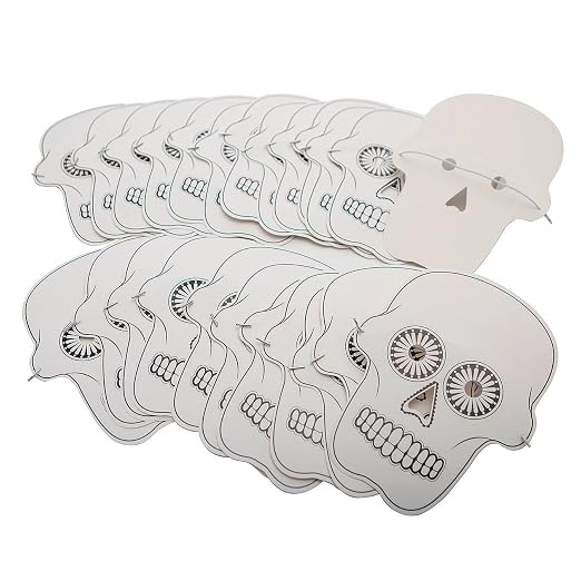 Color-Me™ Sugar Skull Masks (Pack of 24) - skull backpack