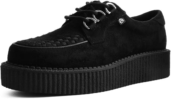 T.U.K. Faux Suede Creeper Sneaker for Women and Men | 3 Dring Lace Up Shoes and Interlace | Classic Round Toe and Sole | Comfort for Everyday Wear - sugar skull boots