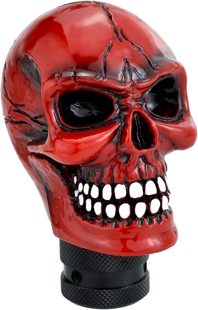 Small Skull Head Shift Knob Manual Car Gear Stick Shifter Handle - skull sticker