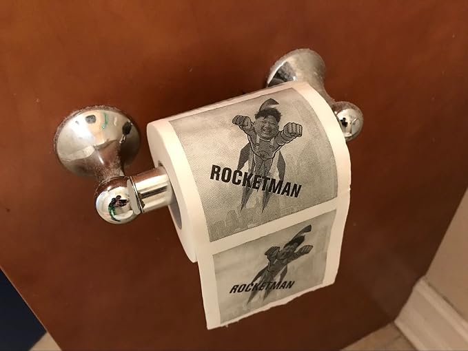 SummitLink 1 Roll of Rocket Man North Korea Kim Jong Un Toilet Paper Funny Nuke Tissue Prank Fun Birthday Party Novelty Gift Idea - skull toilet paper